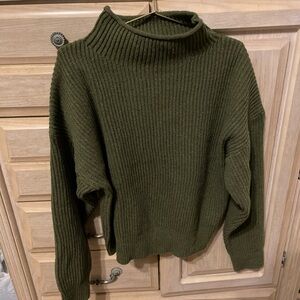 Gilli Forest Green Ribbed Turtleneck Sweater